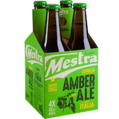 Pack 4 un. Cerveza Mestra Amber Ale 4.5° 330 cc