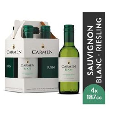 Pack 4 un. Vino Carmen Clásico RXN Sauvignon Blanc 187cc