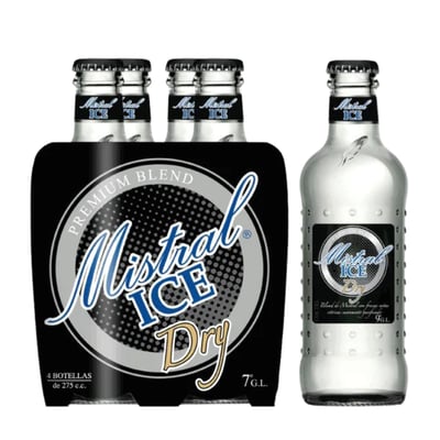 Pack 4x Mistral Ice Dry 9˚ - Botella 275cc
