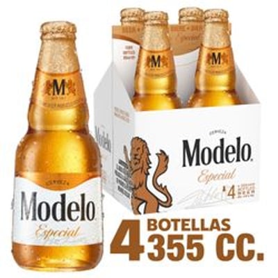 Pack 5 un. Cerveza Modelo botella 4.4° 355 cc
