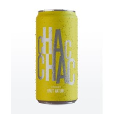 Pack 6 latas, Viña Las Perdices, CHAC CHAC Espumante Brut Nature 269ml ($1.590 c/u)