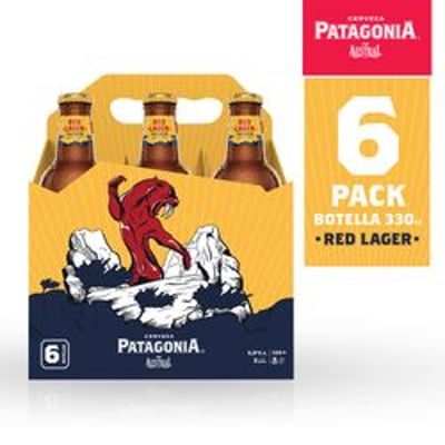 Pack 6 un. Cerveza Austral Patagonia Red Lager 5.0° 330 cc