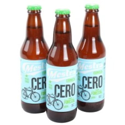 Pack 6 unidades Cerveza Mestra sin alcohol 330 ml ($1.090 c/u)