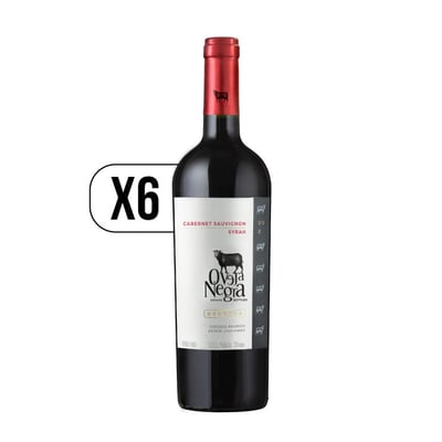Pack 6x Vino Oveja Negra Cabernets/syrah 750cc