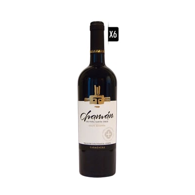 Pack 6x Vino Santa Cruz Gran Reserva Carmenere 750cc