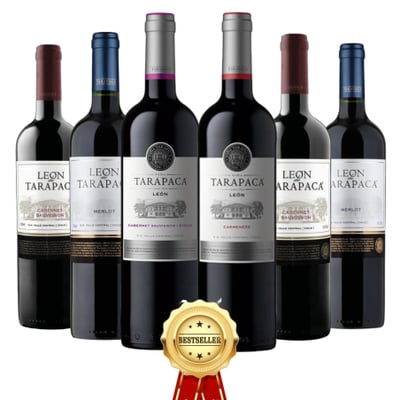 Pack 6x Vinos León de Tarapacá - Mix Cepas Tintas - 750ml
