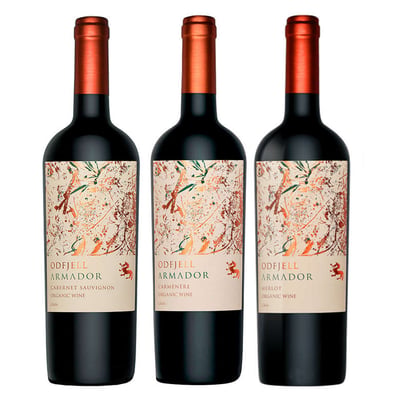 PACK ARMADOR: 1x Vino Odfjell Armador Cabernet Sauvignon 750cc + 1x Vino Odfjell Armador Carmenere 750cc + 1x Vino Odfjell Armador Merlot 750cc