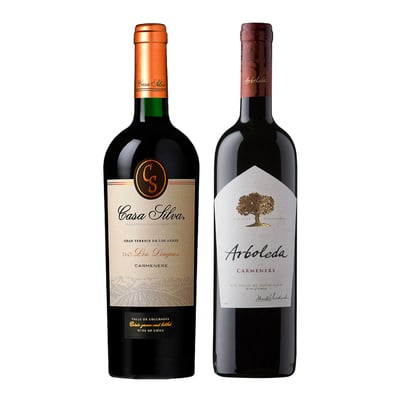 Pack Carmenere: Casa Silva Gran Terroir + Arboleda 750cc
