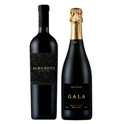 PACK CASA BAUZÁ N°2: 1x Vino Bauzá Alboroto Carmenere 750cc + 1x Espumante Casa Bauzá Gala Brut 750cc