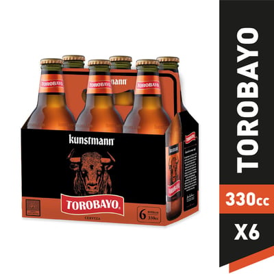 Pack Cerveza Kunstmann torobayo botella 6 un de 330 cc
