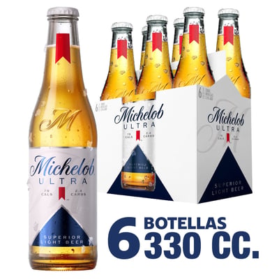 Pack Cerveza Michelob ultra botella 6 un de 330 cc