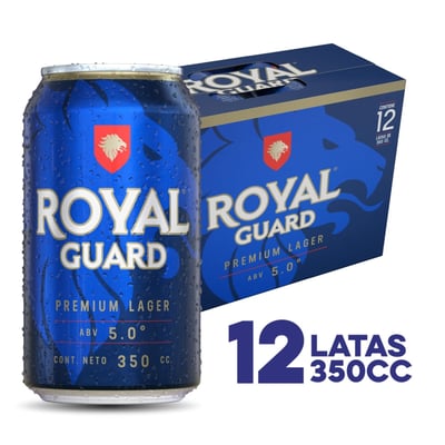 Pack Cerveza Royal Guard lata 12 un de 350 cc