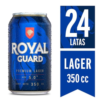 Pack Cerveza Royal Guard lata 24 un de 350 cc
