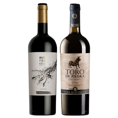 PACK CLOS DE LUZ N°1 1x Vino Clos de Luz Massal 1945 Carmenere 750cc + 1x Vino Toro de Piedra Gran Reserva Carmenere 750cc