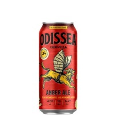Pack de 6 latas Cerveza Odissea (by Kross) Amber Ale 470 cc ($990 c/u)