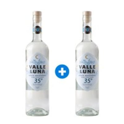 Pack de Pisco Artesanal ValleLuna, doble destilado 35° (Lleva 2 x $9.990) semanal