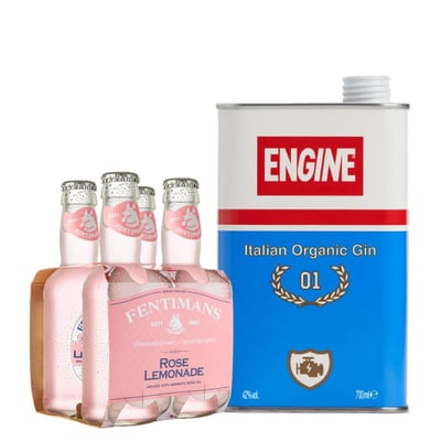 Pack Engine Gin Italiano 700cc + X4 Fentimans Rose 200cc