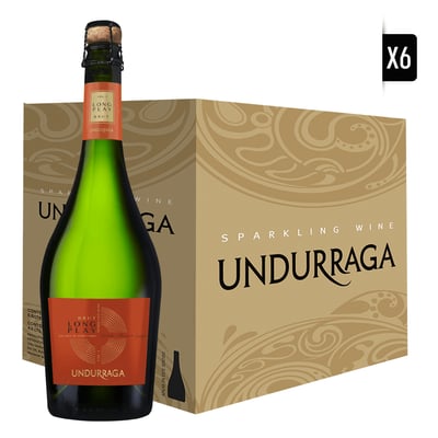 Pack Espumante 6x Undurraga Brut Long Play 750cc