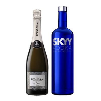 Pack Espumante Riccadonna Asti 750cc + Vodka Skyy 1000cc