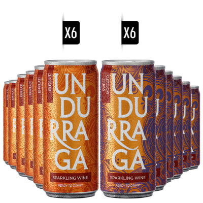 Pack Espumante Undurraga 6xsweet Moscato + 6x Espumante Brut