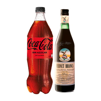 Pack Fernet Branca 750cc + Coca Cola Zero 1.5lts