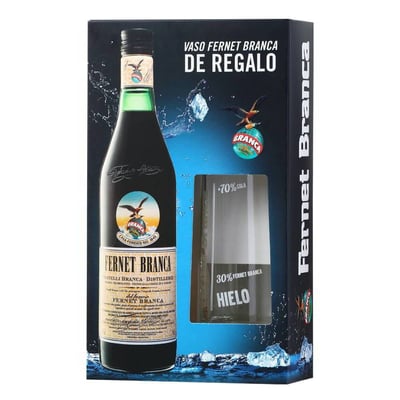 Pack Fernet Branca Original - 750ml + Vaso