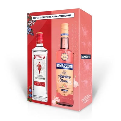 Pack gin Beefeater london 750 cc + rosato Ramazzotti 700 cc