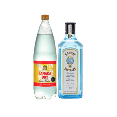Pack Gin Bombay Sapphire Botella 750cc + Canada Dry Tonica Botella 1.5lts