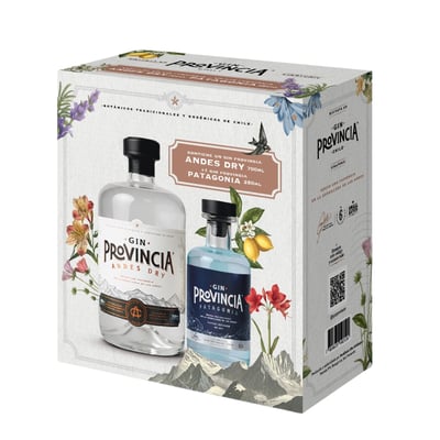 Pack Gin Provincia Andes Dry 700ml + Gin Patagonia 250ml