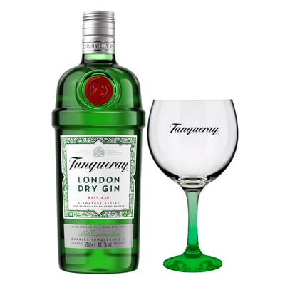 Pack Gin Tanqueray London Dry 700cc + Copa de Vidrio de Regalo