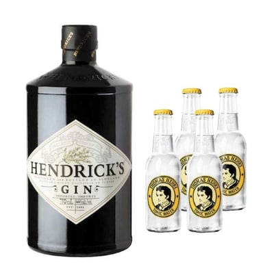 PACK HENDRICKS THOMAS HENRY: Gin Hendricks 700cc + 4x Agua Tónica Thomas Henry 200cc