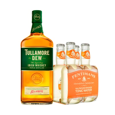 Pack Irish Mule: Whisky Tullamore D.e.w 750cc + 4x Fentimans Valencian Orange 200cc