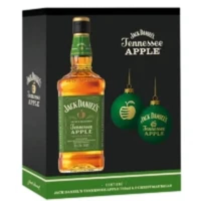 Pack Jack Daniels Apple 750cc + 2 Esferas Navideñas