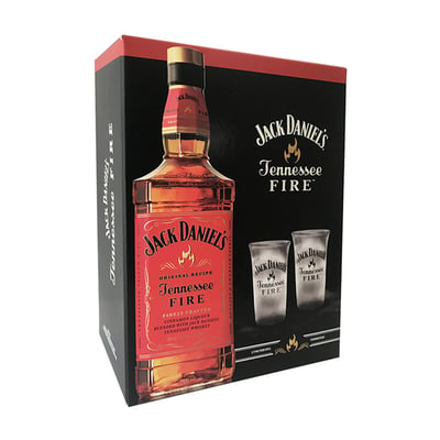 Pack Jack Daniels Fire 750cc + 2 Vasos Shot
