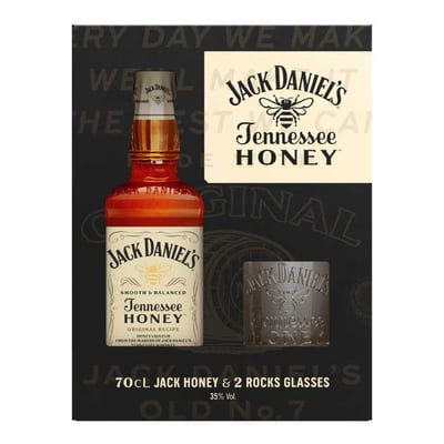 Pack Jack Daniel’s Honey 750cc + 2 Vasos Cortos