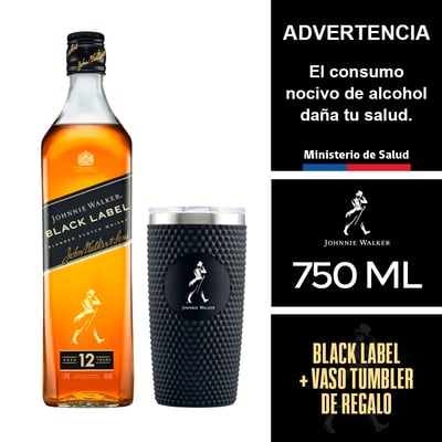 Pack Johnnie Walker Black Label 750 Ml. + Vaso Tumbler