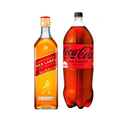 Pack Johnnie Walker Etiqueta Roja 1l + Coca Cola Zero 3l