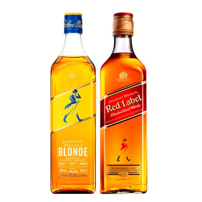 Pack JW (Blonde-Red): Whisky Johnnie Walker Blonde 750cc 40º alc. + Whisky Johnnie Walker Red Label 750cc 40º alc.