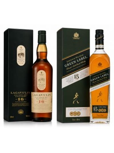 Pack Lagavulin 16 Años + Johnnie Walker Green Label 15 Años 750 Cc