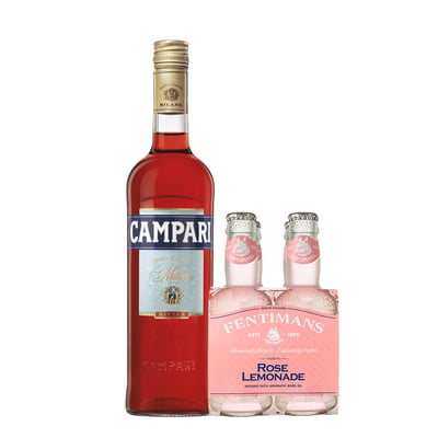 Pack Licor Campari 750cc + 4x Rose Lemonade 200cc