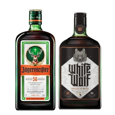 Pack Licor de Hierbas - Jager + White Wolf