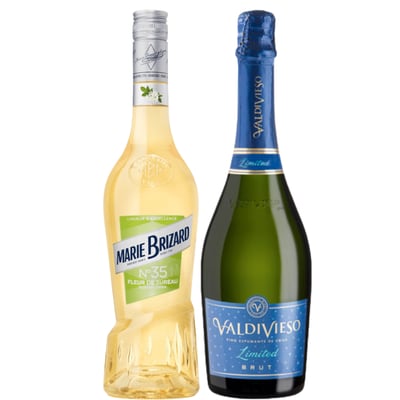 Pack Licor de Sauco Marie Brizard + Espumante Valdivieso Limited Brut 750cc