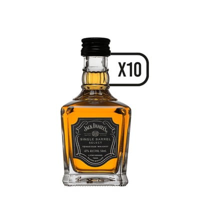 Pack Miniatura Jack Daniel´s Single Barrel 50cc X 10