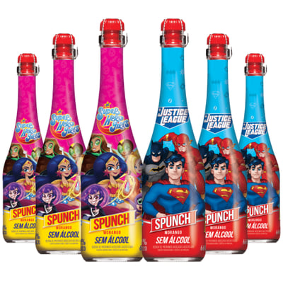 Pack Mix 6x Espumante Para Niño Spunch - Sin Alcohol - 660ml