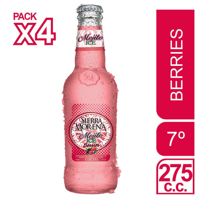 Pack Mojito ice Sierra Morena berries botella 4 un de 275 cc