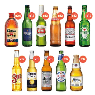 Pack Oktoberfest 120 Cervezas Populares de 11 Marcas