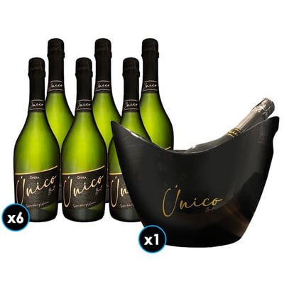 PACK OPERA ÚNICO: 6X Espumante Opera Único Brut 750cc + 1X Cubeteras Opera Único
