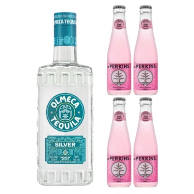 Pack Paloma - Tequila Olmeca Blanco 750ml + 4x Agua Tónica Mr Perkins Pomelo 200cc