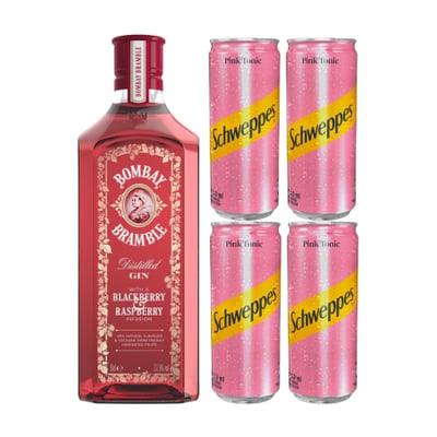Pack Pink Tonic - Bombay Bramble 750ml + 4x Schweppes Tónica Pink 310cc