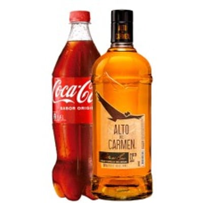 Pack Pisco Alto Del Carmen Roble Del Sur 35° 1.000 cc + Coca-Cola Normal 1.5lt